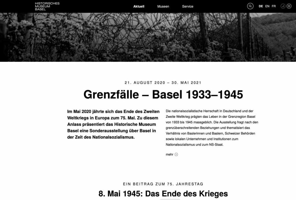 Weltkrieg, Ausstellung Grenzfälle in Basel